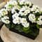13" UV Resistant Artificial Geranium in Rectangular Planter (Indoor/Outdoor)